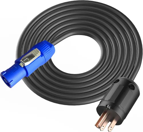 Miniatura 8 de Cable PowerCON de 12 AWG, conector NEMA 5-15p a PowerCON, cable de alimentación de CA PowerCON de 3 pines, entrada PowerCon, conector macho, cable