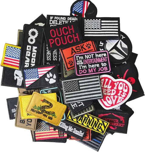 Miniatura 29 de Harsgs - Paquete de parches tácticos de moral, juego de parches de bordado con asa y gancho para gorras, bolsos, mochilas, chaleco, uniformes