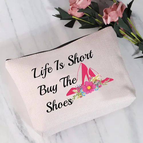 Miniatura 2 de JYTAPP Bolsa de maquillaje para amantes de los zapatos, bolsa de maquillaje de tacón alto, bolsa de cosméticos novedosa para mujer, mujer, niña