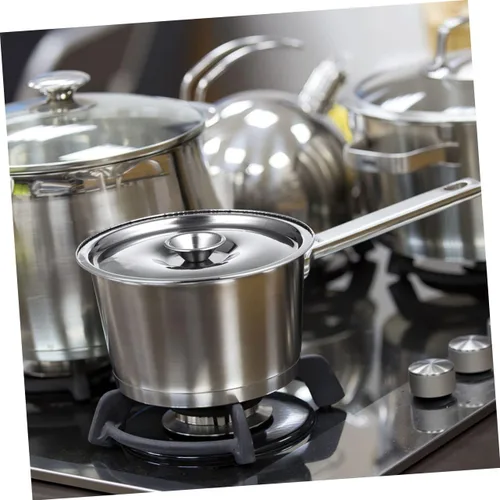 Miniatura 8 de Yardwe Juego de 4 tapas universales de acero inoxidable de 4.72 pulgadas para ollas de aceite, juego de 4 tapas para recipientes de condimentos
