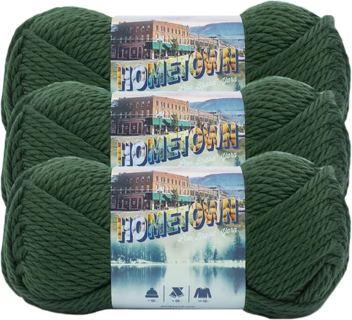 Miniatura 34 de Lion Brand Yarn Hometown - Ovillo de lana súper voluminoso para tejer, ganchillo y manualidades, 1 unidad, Phoenix Azalea