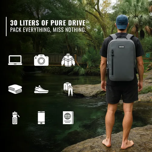 Miniatura 5 de KRONOX 30L Waterproof Backpack for Men – IPX7 Submersible Dry Bag, Lightweight & Durable for Travel, Motorcycle, Kayak