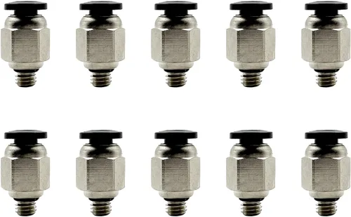 Miniatura 11 de 1/8 "PT macho empuje en conjunto conector neumático accesorios rápidos rosca diámetro 0.236 in para industria automática 10 unids