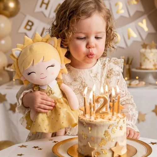 Miniatura 2 de Regalos de bebé niña muñecas de felpa constelaciones muñeca zodiaco regalo de cumpleaños 17 pulgadas Leao