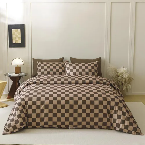 Miniatura 30 de Juego de edredón Wellboo, juego de ropa de cama Queen, color sólido, azul marino y blanco degradado, edredón de algodón, moderno, liso, suave