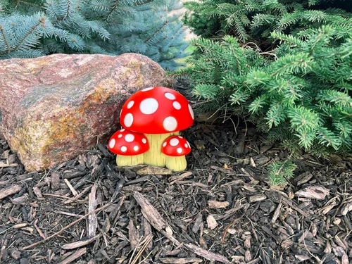 Miniatura 5 de Ocultador de hongos para exteriores, resistente a la intemperie, soporte de repuesto secreto para uso en patio y jardín, decoración decorativa