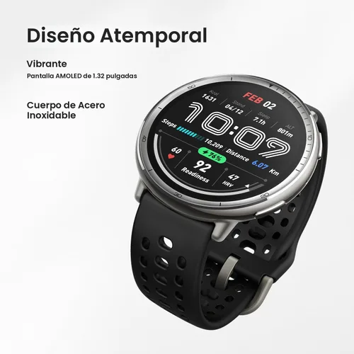 Miniatura 2 de Amazfit Active 2 Sport Smart Watch Fitness Tracker para Android y iPhone, 1.732 pulgadas, batería de 10 días, resistente al agua, mapas GPS, monitor