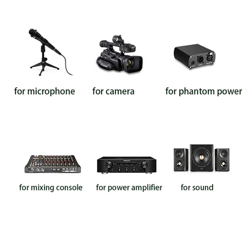 Miniatura 6 de 4 unids 3.3 ft largo DMX 512 XLR cable DMX 3.2t 3 Pin verdadero DMX cable macho a hembra para DMX micrófono etapa luces