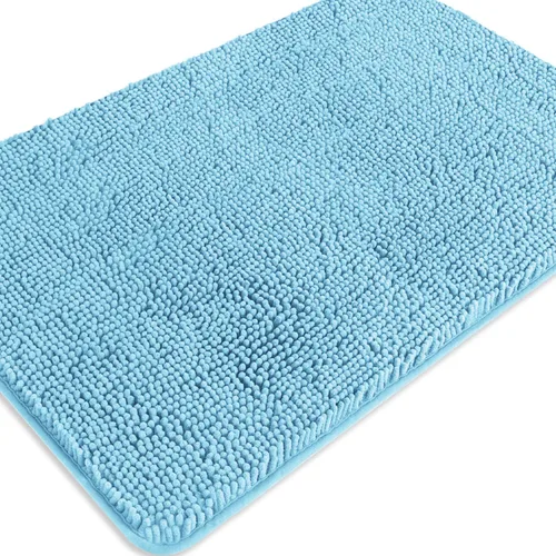 Miniatura 310 de Alfombra de baño pequeña de 12 x 18 pulgadas, lavable y absorbente, antideslizante, alfombra de baño de felpilla gruesa y suave para baño, ducha