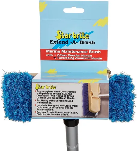 Miniatura 5 de Star brite Combo de cepillo y mango compacto, se extiende de 2 pies a 4 pies, fabricado en Estados Unidos