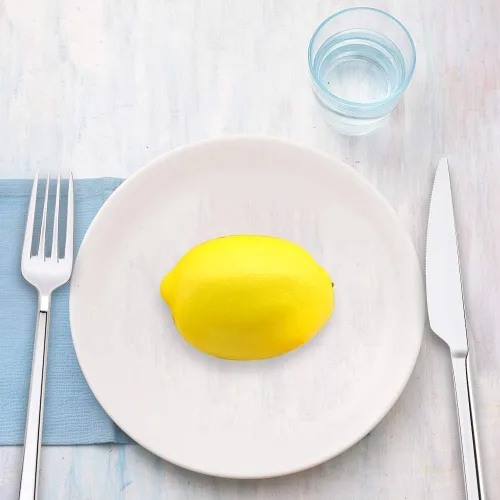 Miniatura 2 de BigOtters Limones artificiales grandes, 3.7 x 2.5 pulgadas, limones artificiales vívidos para cuencos de frutas falsos, decoración de cocina
