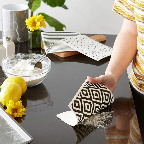 Miniatura 5 de DII Paños suecos para cocina y limpieza, reutilizables, lavables a máquina y aptos para lavavajillas, biodegradables, 7.75 x 6.75 pulgadas, blanco