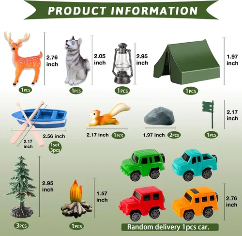 Miniatura 3 de 16 decoraciones para tartas de campamento, decoración de tartas junto a la hoguera, bosque, decoración para tartas para niños, camping, fiesta