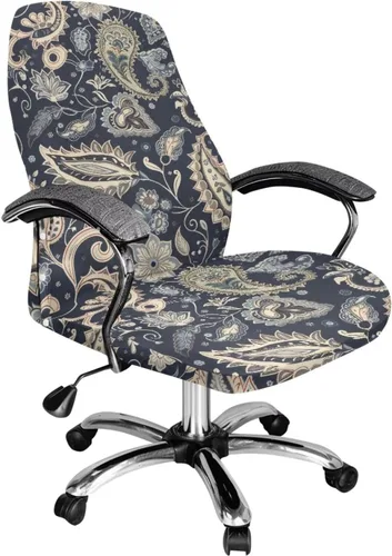 Miniatura 33 de Funda para silla de oficina de gato negro con brazos, elástica, a prueba de mascotas, antideslizante, todo en uno, decoración de escritorio de gato