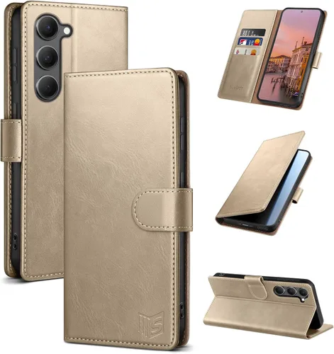 Miniatura 14 de SUANPOT para Samsung Galaxy S23 +/ Plus Funda tipo cartera con bloqueo RFID, soporte para tarjetas de crédito, funda protectora de libro tipo Flip