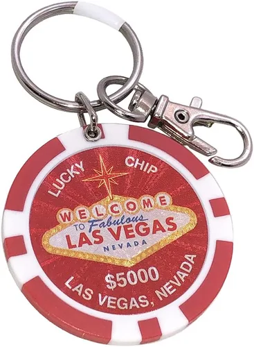 Miniatura 4 de Llavero Las Vegas, Ficha de Poker de la suerte Negro