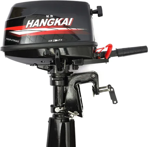 Miniatura 5 de Motor fuera de borda Motor de barco de 4 tiempos, 6.5 HP 4.8KW, motor marino de 123 CC con sistema CDI de refrigeración por aire forzado y arranque