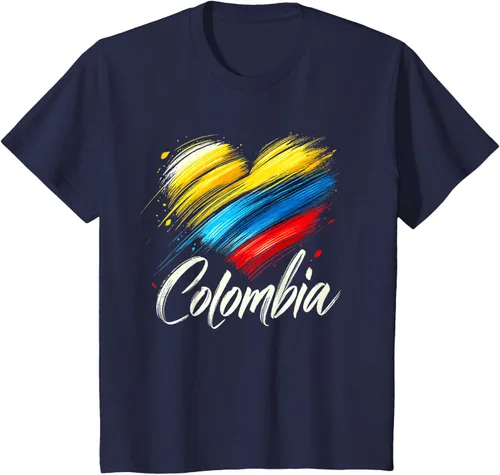 Miniatura 42 de Camiseta de orgullo colombiano con corazón de la bandera de Colombia