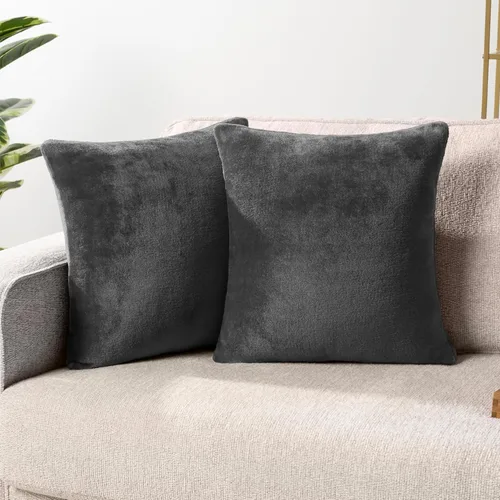 Miniatura 14 de PAVILIA Juego de 2 fundas de almohada negras de 20 x 20 pulgadas, fundas de almohada decorativas para cama, sofá, cojín decorativo bohemio para Negro