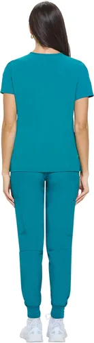 Miniatura 3 de Natural Uniforms Conjunto deportivo elástico esencial para mujer