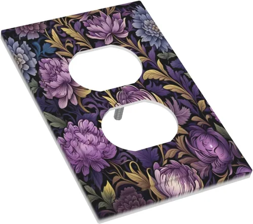 Miniatura 294 de Decorative Outlet Covers Blue Background White Cat Daisy Floral 2-Gang 1-Gang Wall Plate Single Toggle/Rocker Farmhouse Style Light Switch Covers