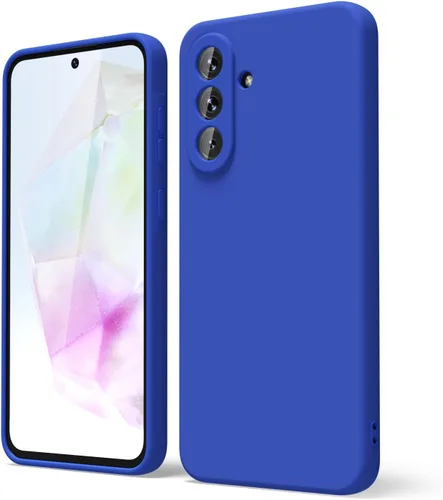 Miniatura 124 de oakxco Funda para teléfono Samsung Galaxy A12 con agarre de silicona líquida, linda delgada fina suave cubierta de gel de goma TPU lisa para mujeres
