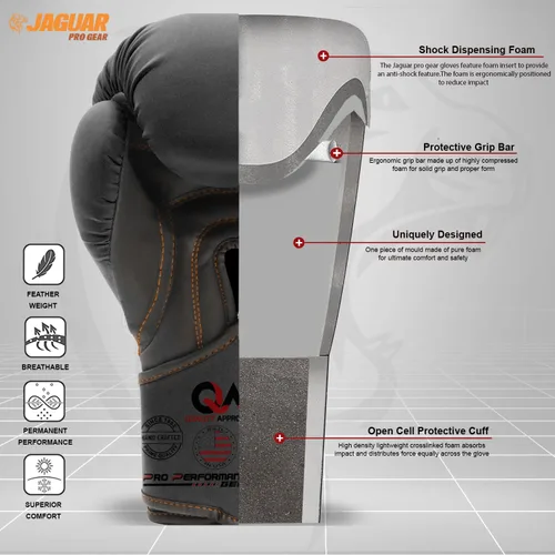 Miniatura 4 de Jaguar PRO Series - Guantes de boxeo para boxeo MMA Muay Thai Bag Workout - Entrenamiento y competencia