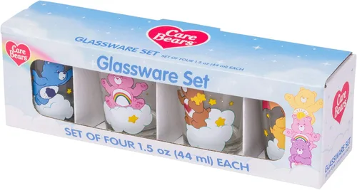 Miniatura 7 de Silver Buffalo Care Bears on Clouds con Funshine, Tenderheart, Cheer and Grumpy Bear - Juego de 4 mini vasos de 1.5 onzas Osos de cuidado