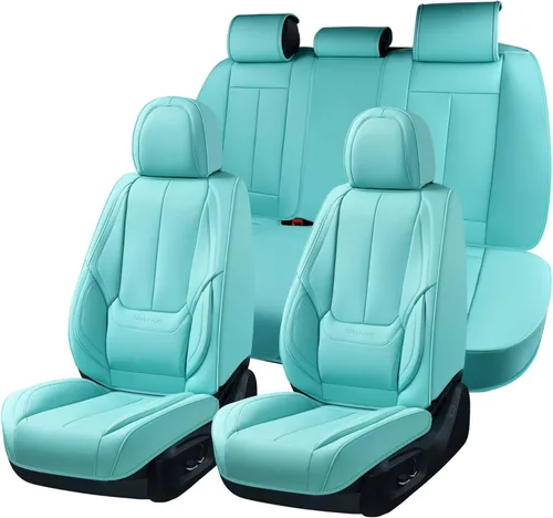 Miniatura 31 de Coverado Juego completo de fundas de asiento de automóvil, fundas de asiento para automóviles, fundas de asiento de coche beige para asientos