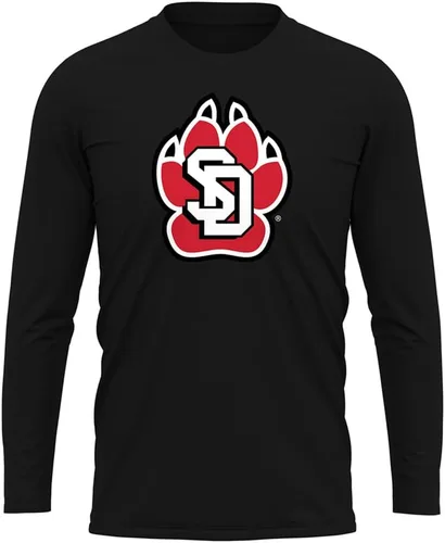 Miniatura 205 de Camisa deportiva de manga larga oficial de la NCAA Collegiate para hombre, colección negra con logotipo primario