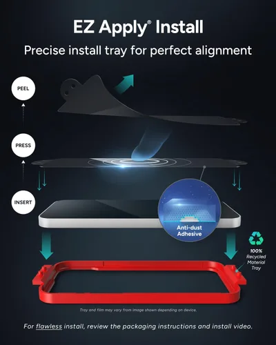 Miniatura 6 de ZAGG Glass Elite - Protector de pantalla para iPhone 16 Pro, 5 veces más fuerte, bordes reforzados, vidrio templado ultra fuerte, resistente a