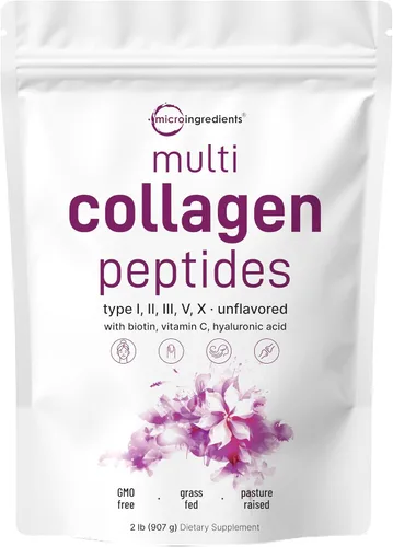 Miniatura 6 de Micro Ingredients Proteína en polvo multicolágeno de 2 libras y vitamina D3 10,000iu + K2 200mcg de aceite de coco, cápsulas blandas paquete de 2