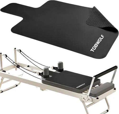 Miniatura 9 de TOBWOLF Pilates Reformer Mat Towel, 39'' x 24'' Non-Slip Backing Exercise Mat for Pilates Reformer, Comfortable Experience with Sweat-Wicking &