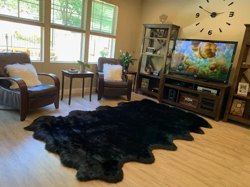 Miniatura 10 de LAMBZY Alfombra de pelo de oveja sintética, hipoalergénica, súper suave, sedosa para sala de estar, habitación de los niños, sofá