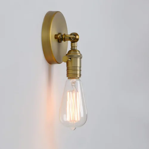 Miniatura 6 de Permo Vintage lámpara estilo candelabro de metal industrial para montar en pared, 60.00watts Antiguo