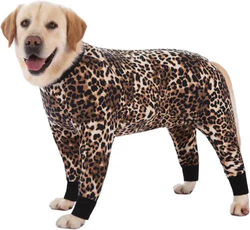 Miniatura 9 de Traje de recuperación para perros grandes y medianos después de la cirugía, mameluco antilameduras suave y transpirable para perros, alternativa al