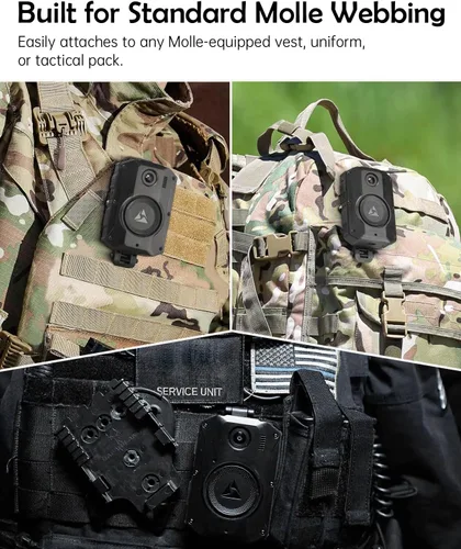 Miniatura 3 de WEIGUZC Soporte de cámara Molle compatible con Axon Taser Body Camera 2/3/4 - Soporte Molle de aluminio ligero para chaleco táctico y uniforme