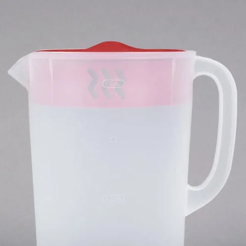 Miniatura 4 de Rubbermaid Jarra clásica de 1 galón con base transparente, tapa roja