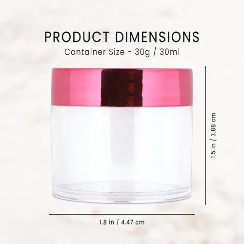Miniatura 4 de Beauticom 12 recipientes transparentes redondos de acrílico de 1 onza con tapa superior plana, para cremas, lociones, maquillajes, cosméticos