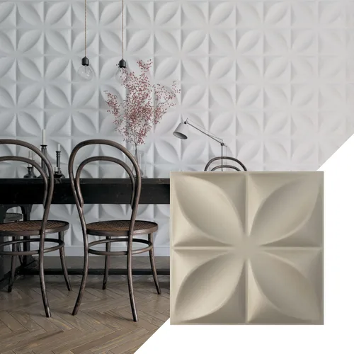 Miniatura 14 de Ekena Millwork WP20X20ALWH 19 5/8 pulgadas de ancho x 19 5/8 pulgadas de alto Alexa EnduraWall Decorativo 3D Panel de pared cubre 2.67 pies cuadrados