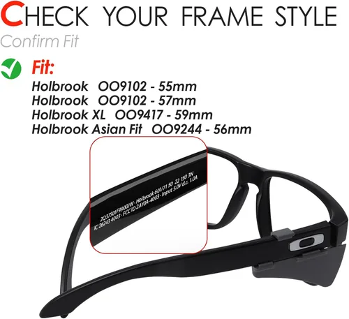 Miniatura 3 de Escudos laterales de gafas para Oakley Holbrook OO9102 Holbrook XL OO9417 Holbrook AF OO9244 Gafas de sol - Múltiples opciones Gris