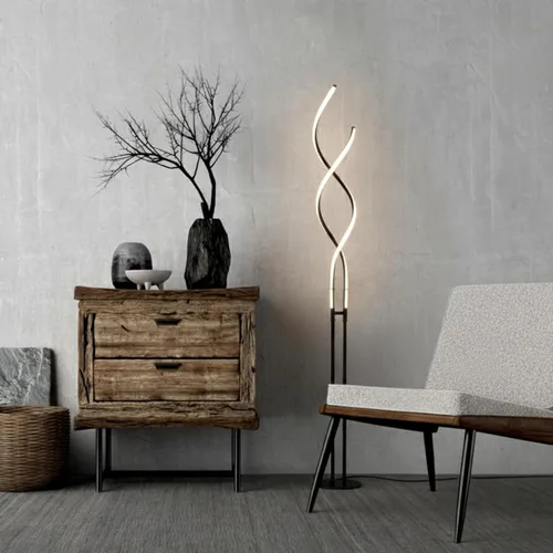 Miniatura 2 de Brightech Embrace - Lámpara de pie LED regulable - Moderna lámpara de pie ajustable en espiral para salas de estar y oficinas - Lámpara de mesa