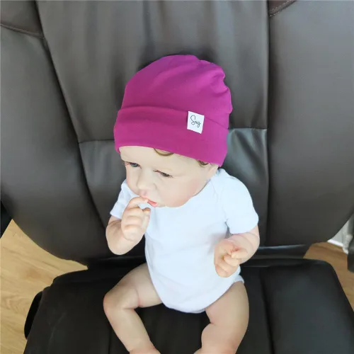 Miniatura 58 de Gorro de punto para recién nacido, para niños y niñas, con forro de satén sedoso, gorro para niños pequeños