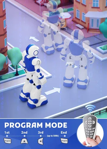 Miniatura 6 de Juguetes robot para niños, control remoto programable, inteligente, para caminar, bailar, robot con gesto y detección para niños de 4, 5, 6, 7, 8
