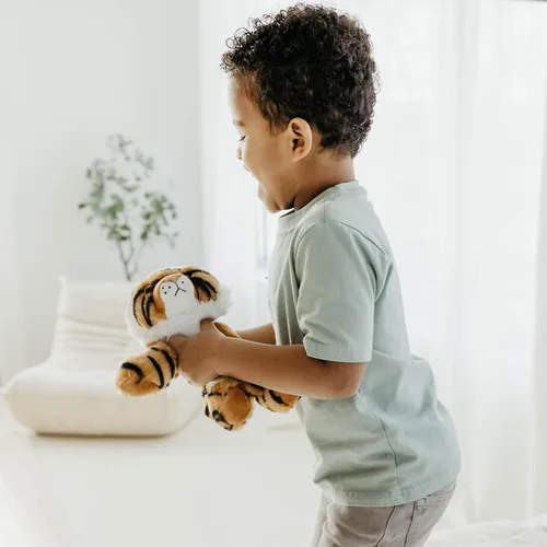 Miniatura 8 de The Petting Zoo Peluche de tigre, regalos para niños, animales salvajes del zoológico Onez, juguete de peluche de tigre de 9 pulgadas