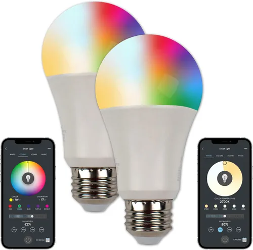 Miniatura 7 de CLEANLIFE Bombilla LED Smart Gen 2 A19 – RGB + bombilla inteligente blanca sintonizable con WiFi y control de luz Bluetooth – Controlada por