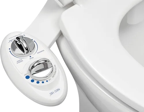 Aplique de bidé de para inodoro Luxe Bidé Neo 185 (Elite Series), boquilla doble auto limpiante, agua dulce, no eléctrico, mecánico, con fuertes
