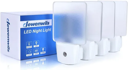 Miniatura 8 de DEWENWILS Luces nocturnas que se enchufan a la pared, luces LED de noche con sensor de atardecer a amanecer, luz nocturna blanca fría para baño