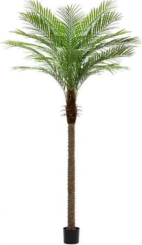 Miniatura 13 de Palmera artificial fénix de 7 pies con 15 hojas ajustables, plantas de palmera fénix sintética para patio exterior, piscina, hogar, oficina, sala