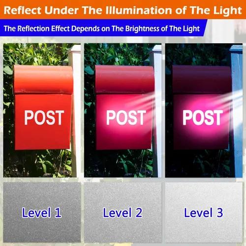 Miniatura 3 de Seloom 148 PCS Calcomanías de Números Reflectantes para Buzón de 2" para Exteriores, Calcomanías de Números y Letras Blancos, Números de Dirección